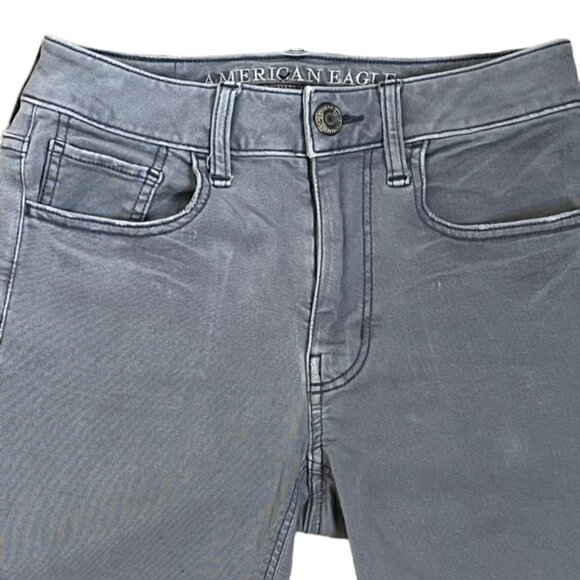 AMERICAN EAGLE Super Stretch X Gray Tomgirl Skinny Jeans - Size 00 Short - Picture 3 of 9